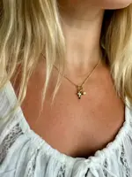 Silver Girl Jewelry Cross Pearl Cluster Necklace
