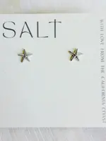 Starfish Studs | Silver (White Gold) | Dainty Beach Jewelry