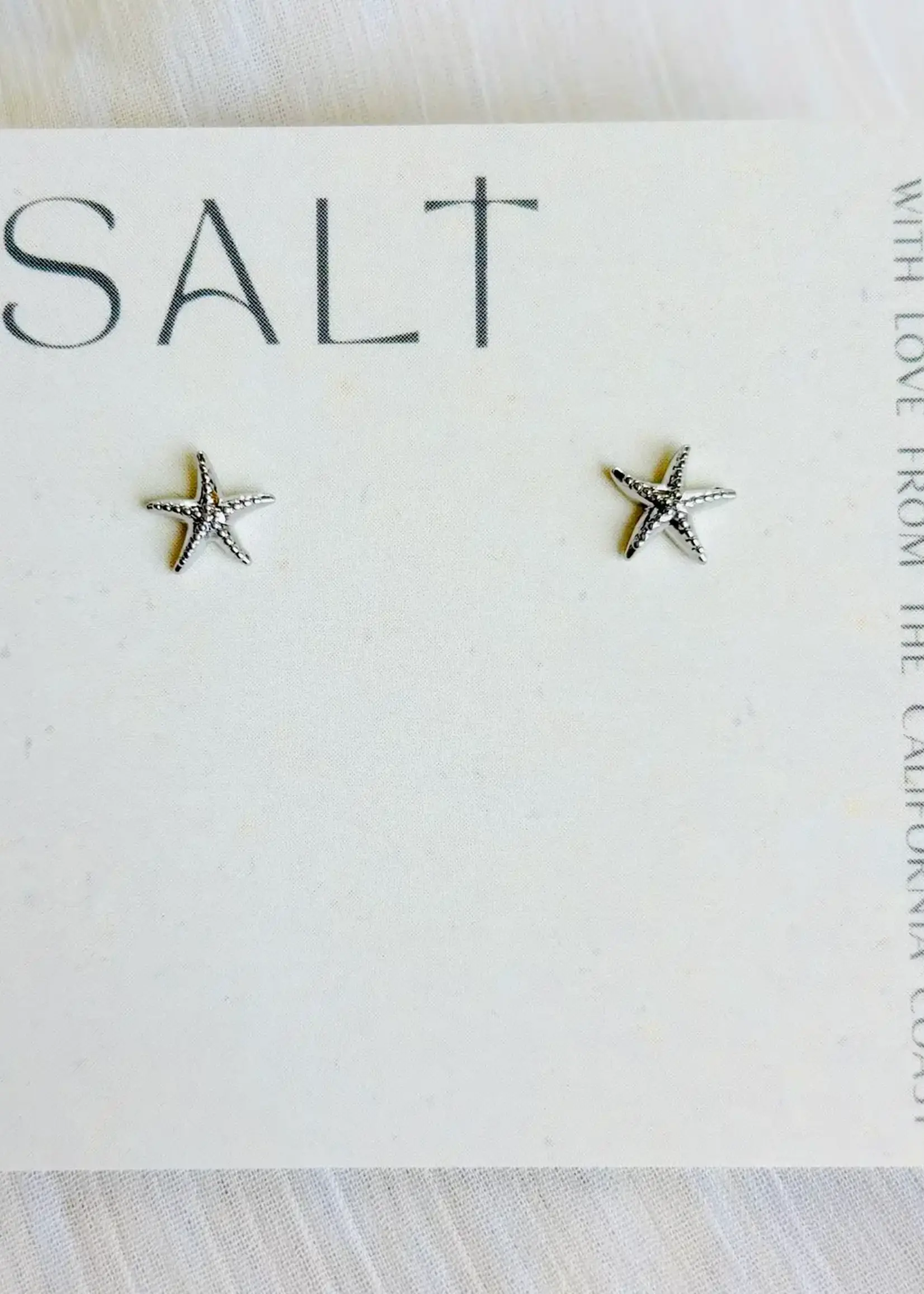 Starfish Studs | Silver (White Gold) | Dainty Beach Jewelry