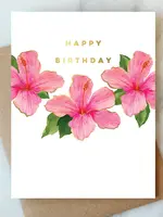 Hibiscus Birthday Greeting Card
