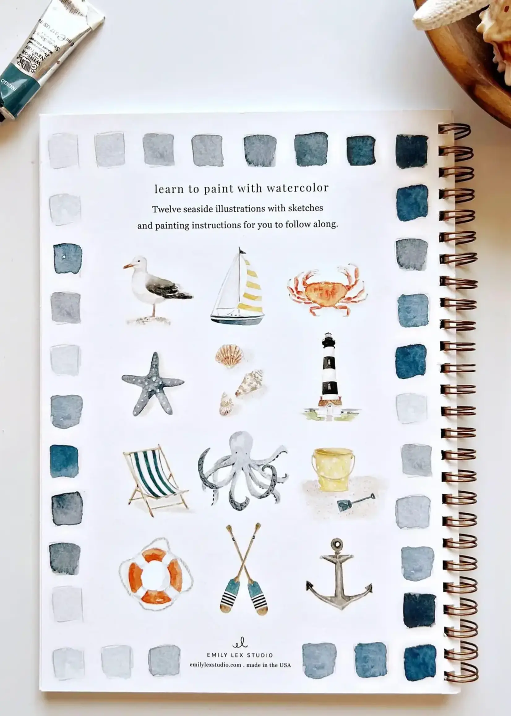 Seaside Watercolor Workbook