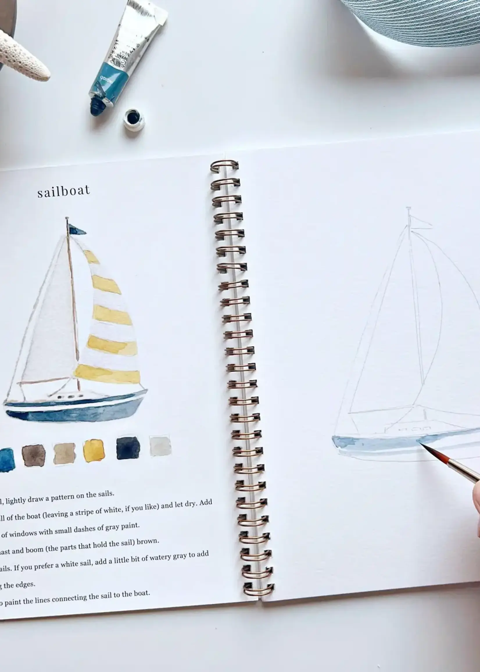 Seaside Watercolor Workbook