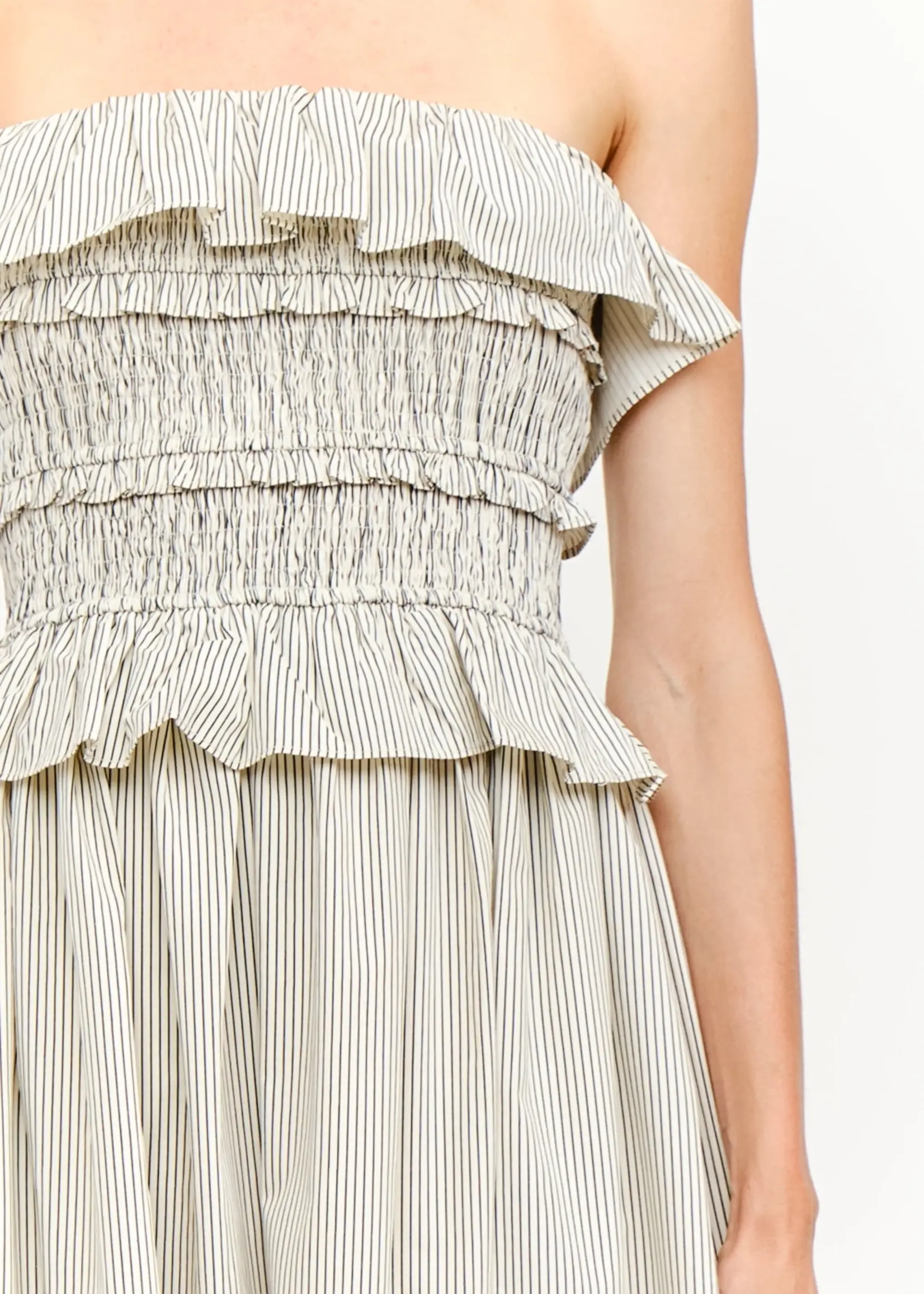 Flynn Cream Stripe Dress