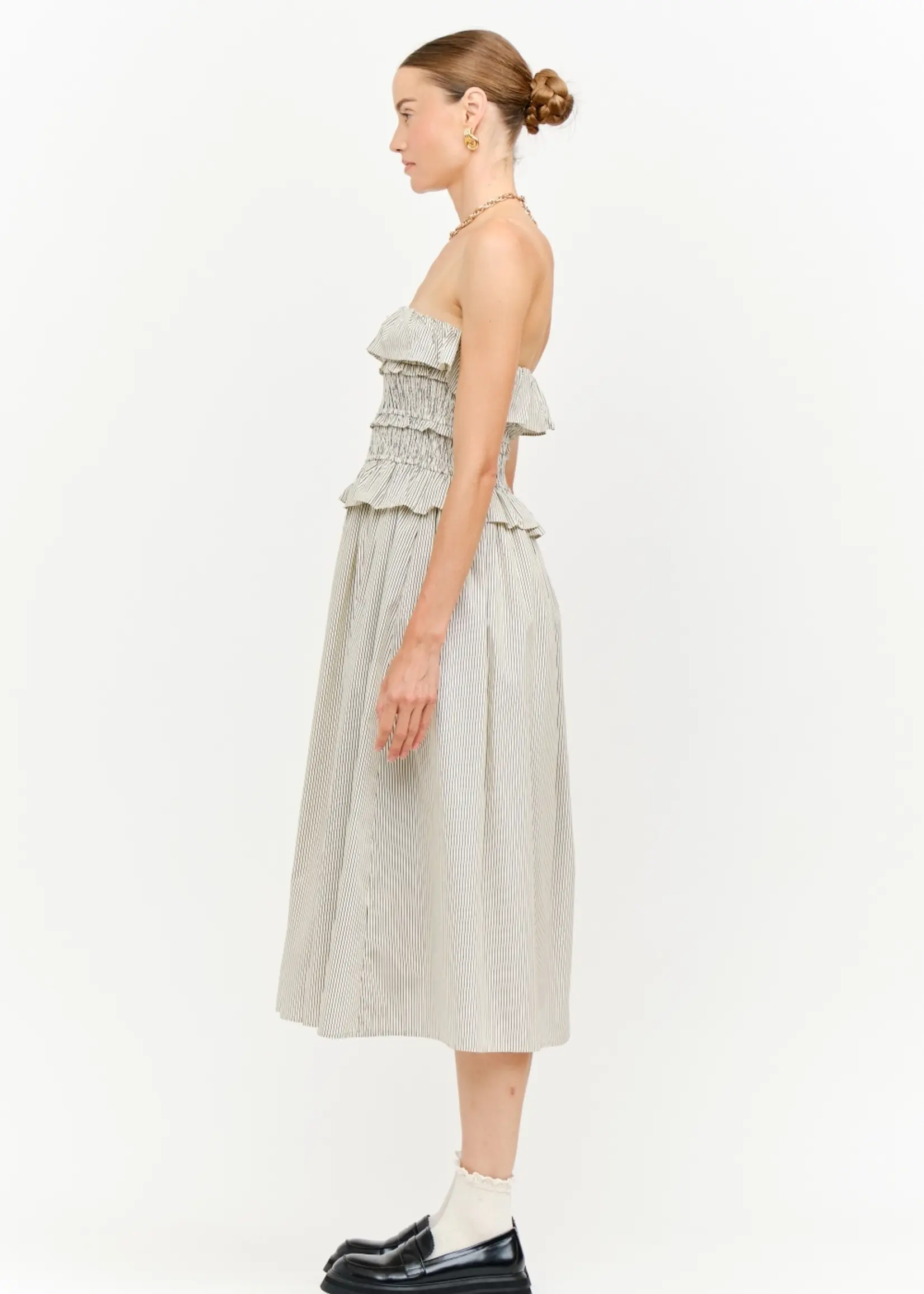 Flynn Cream Stripe Dress