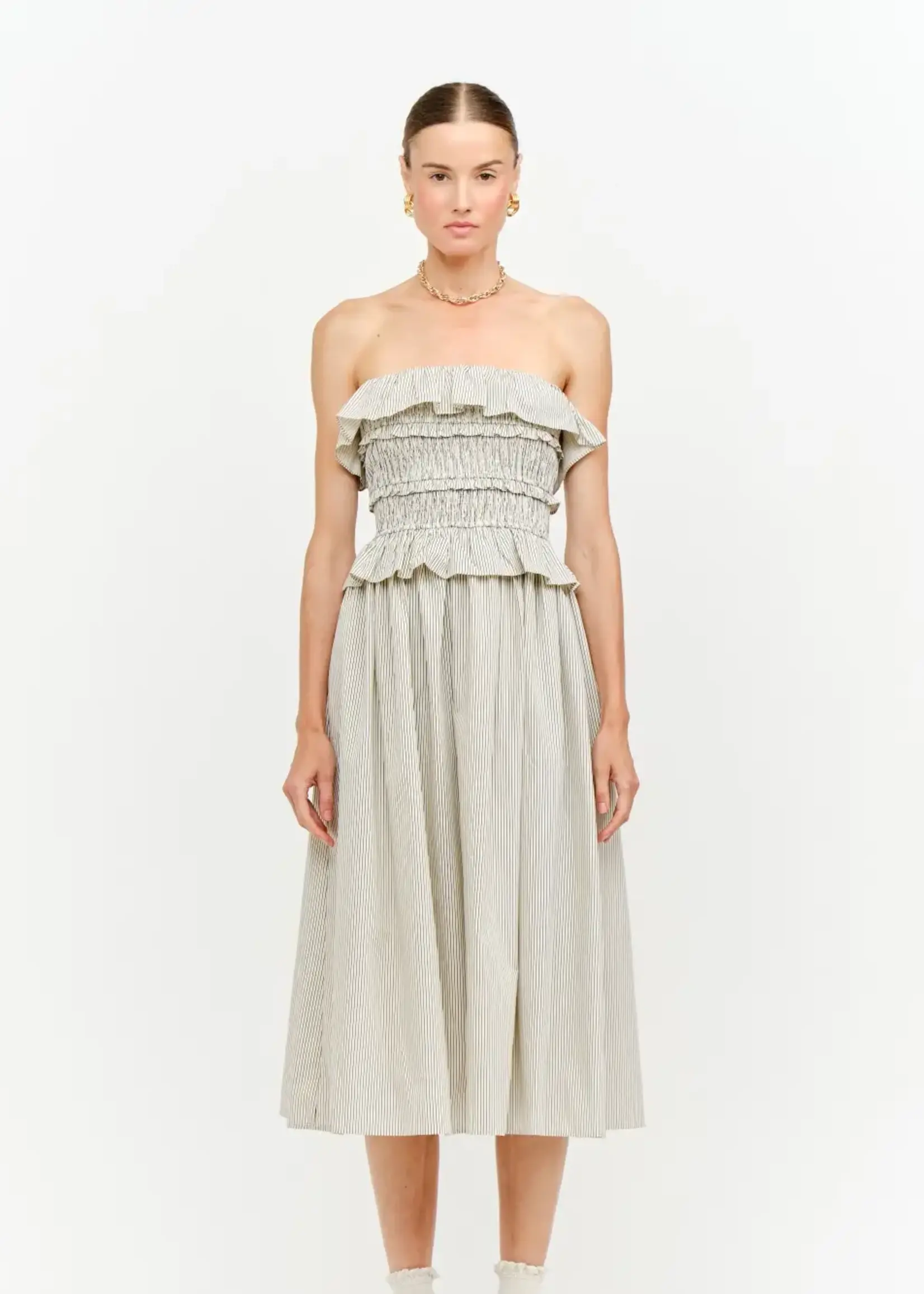 Flynn Cream Stripe Dress