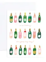 Zoey Watercolor Champagne Celebration Card