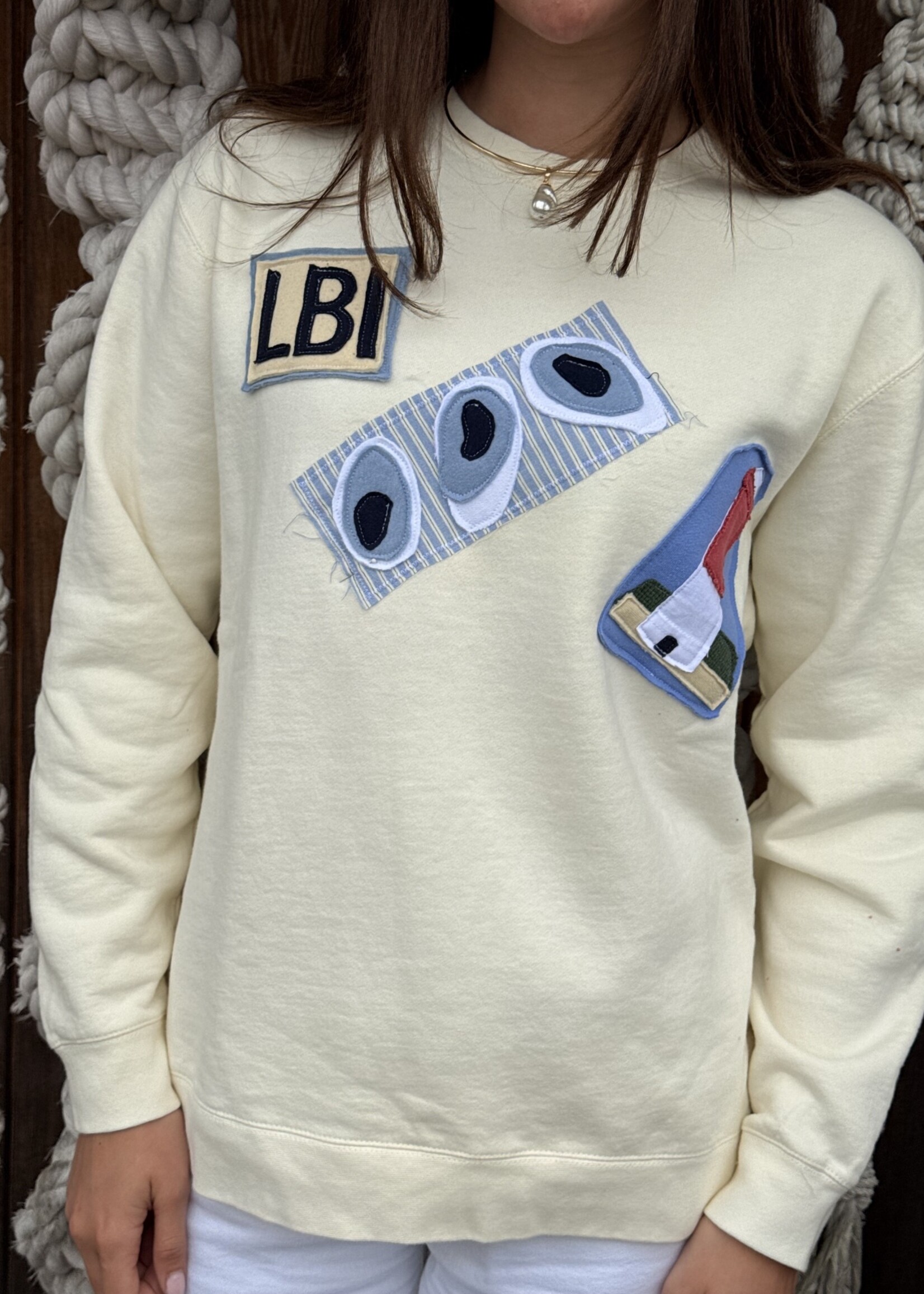 One-Of-A-Kind Patchwork Crewneck