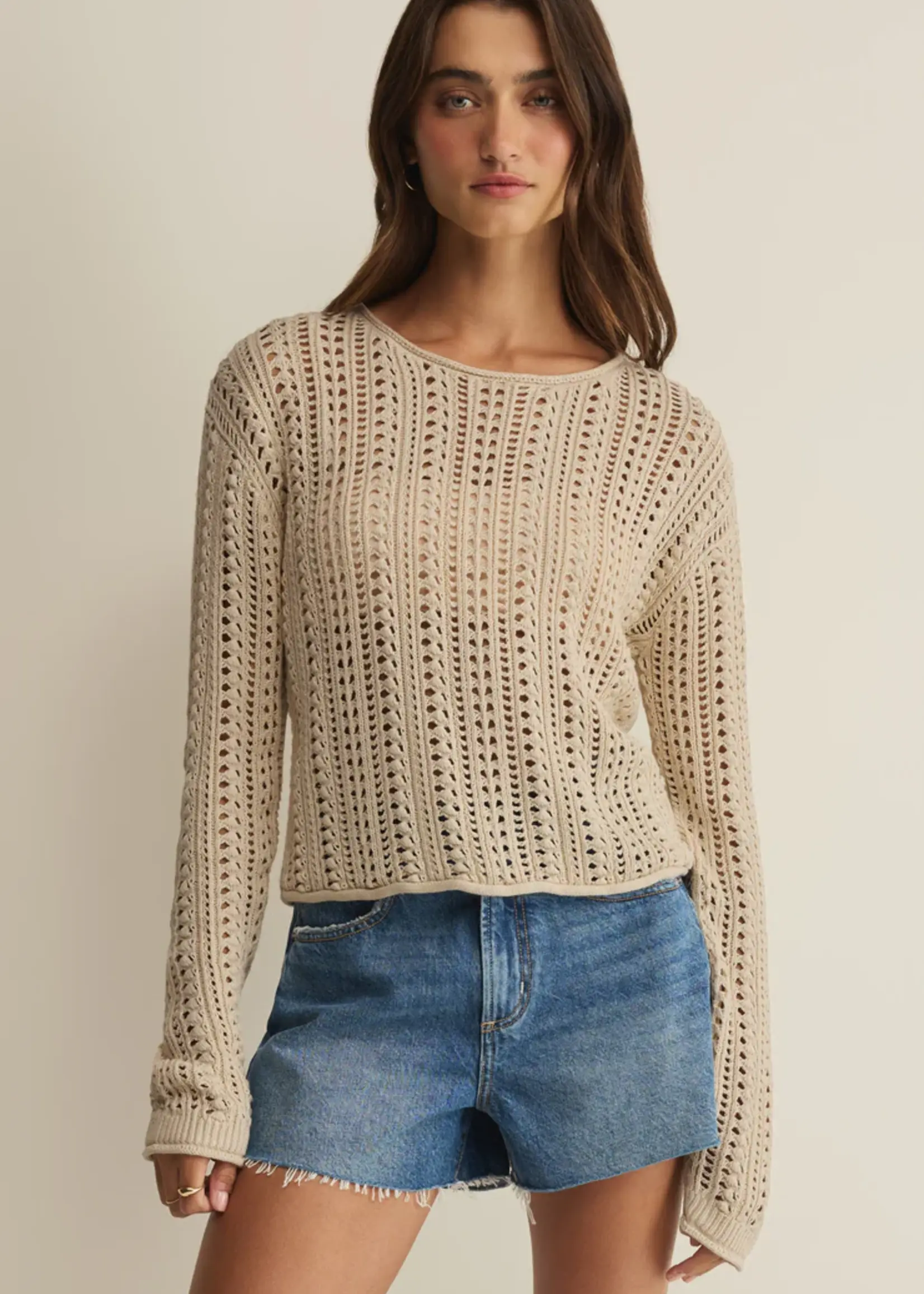 Z Supply Upland Crochet Sweater