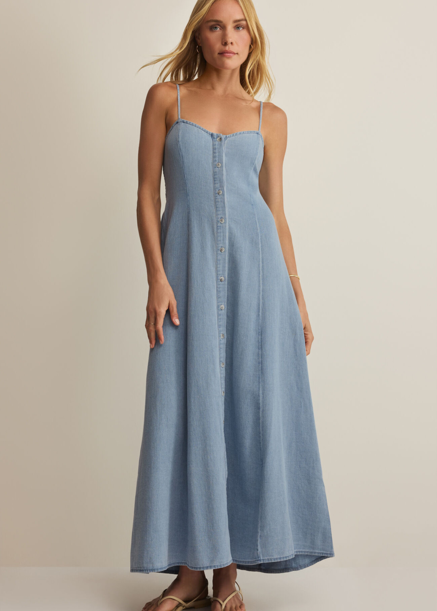 Z Supply Angel Eyes Twill Midi Dress