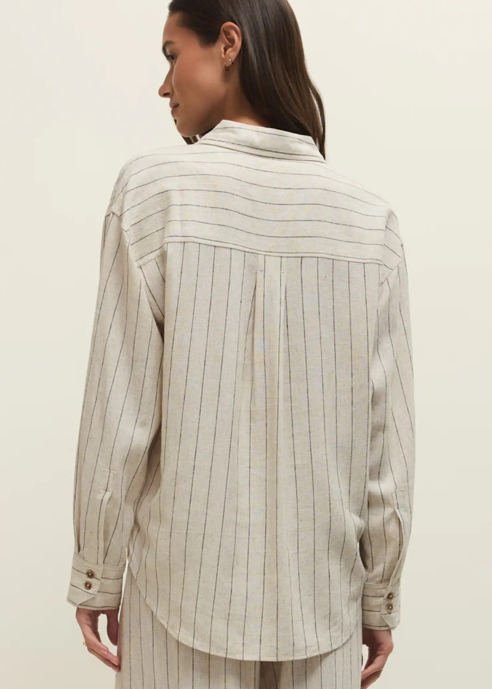 Z Supply Alfie Striped Button Up Top