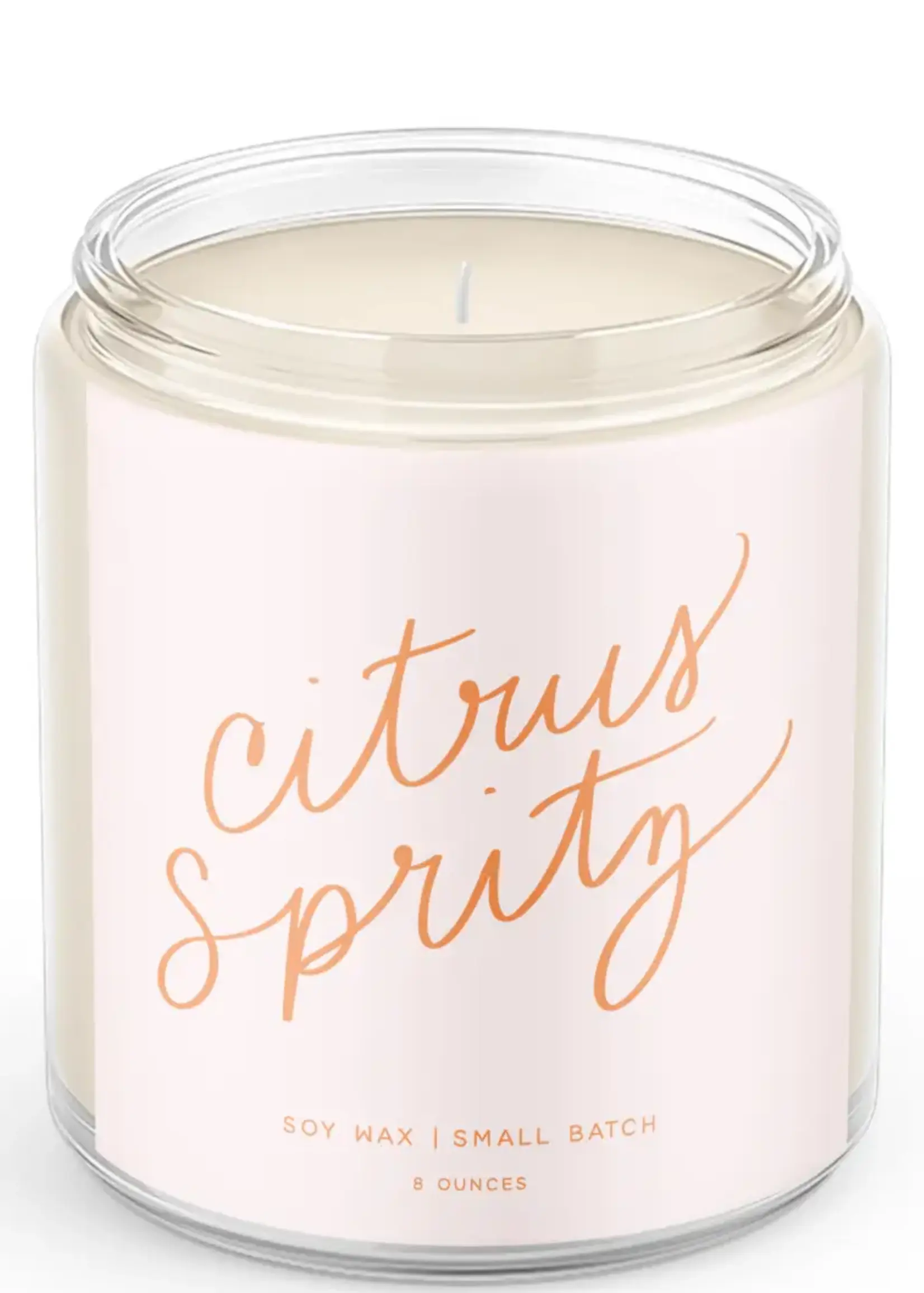 poured goods Citrus Spritz Candle: 8 oz Soy Wax Hand-Poured Candle