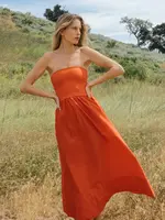 Z Supply Sunsought Strapless Midi Dress