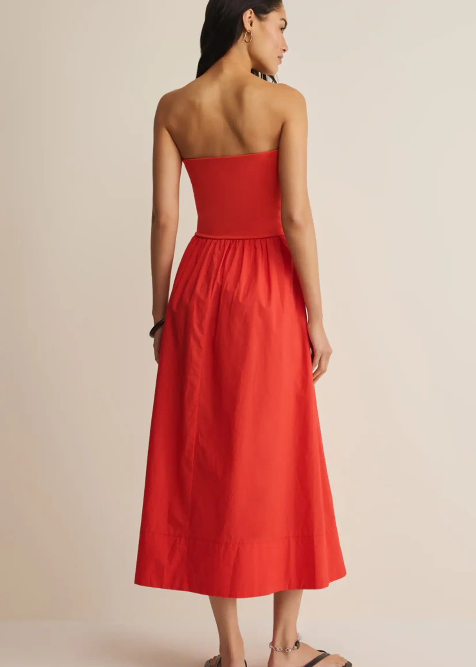 Z Supply Sunsought Strapless Midi Dress