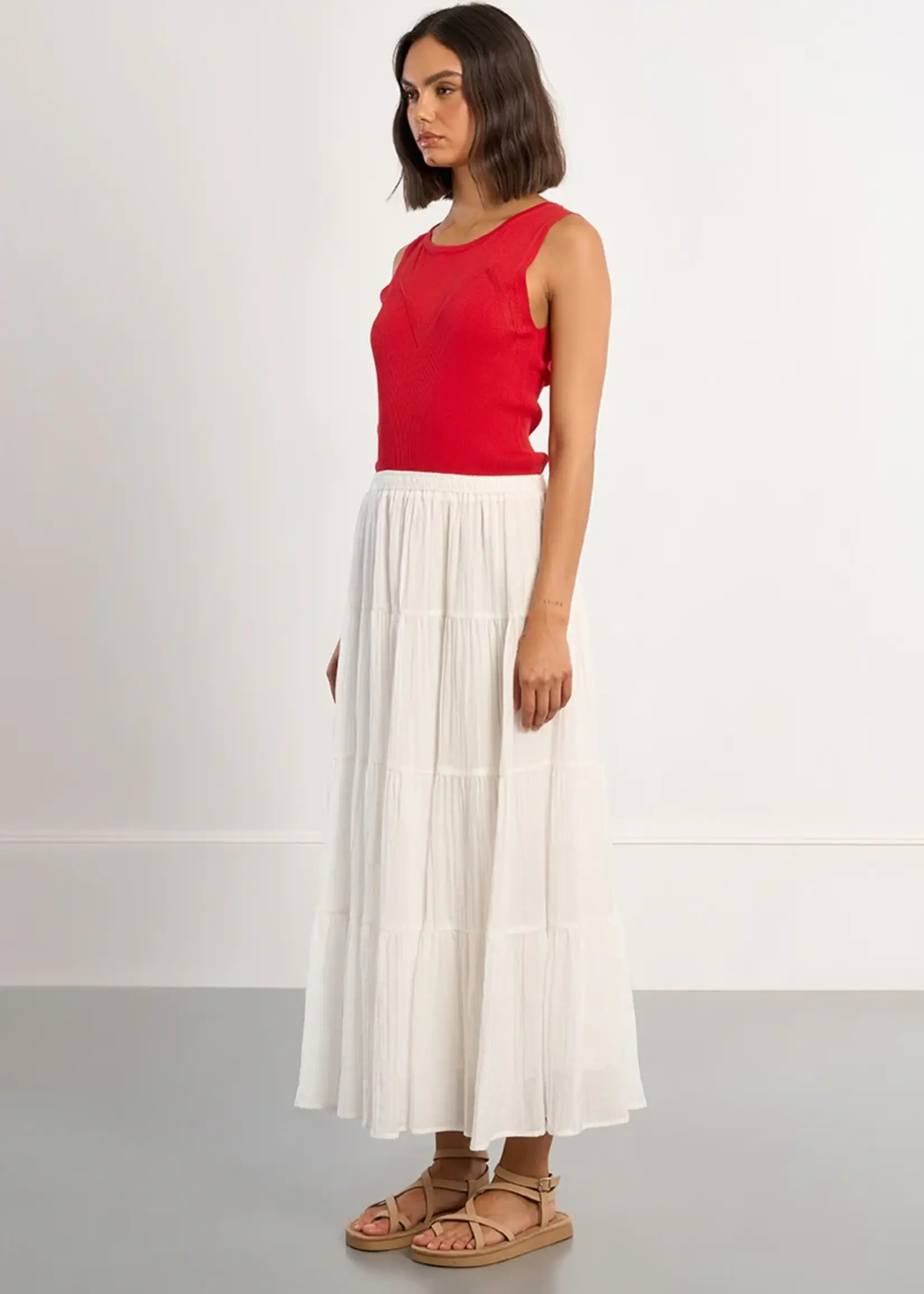 Ruffle Maxi Skirt