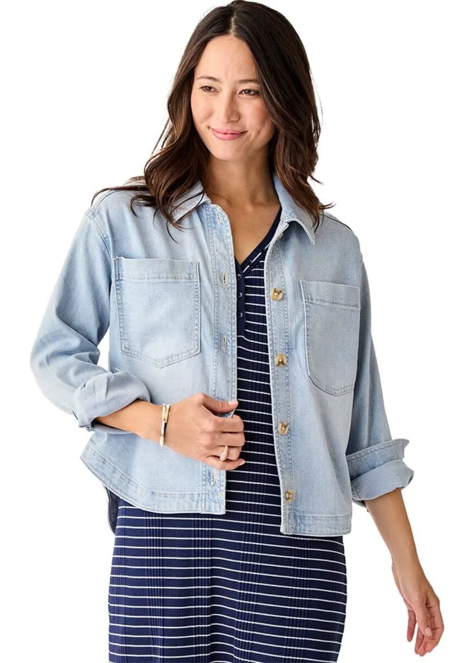Carve Designs Flora Denim Shacket