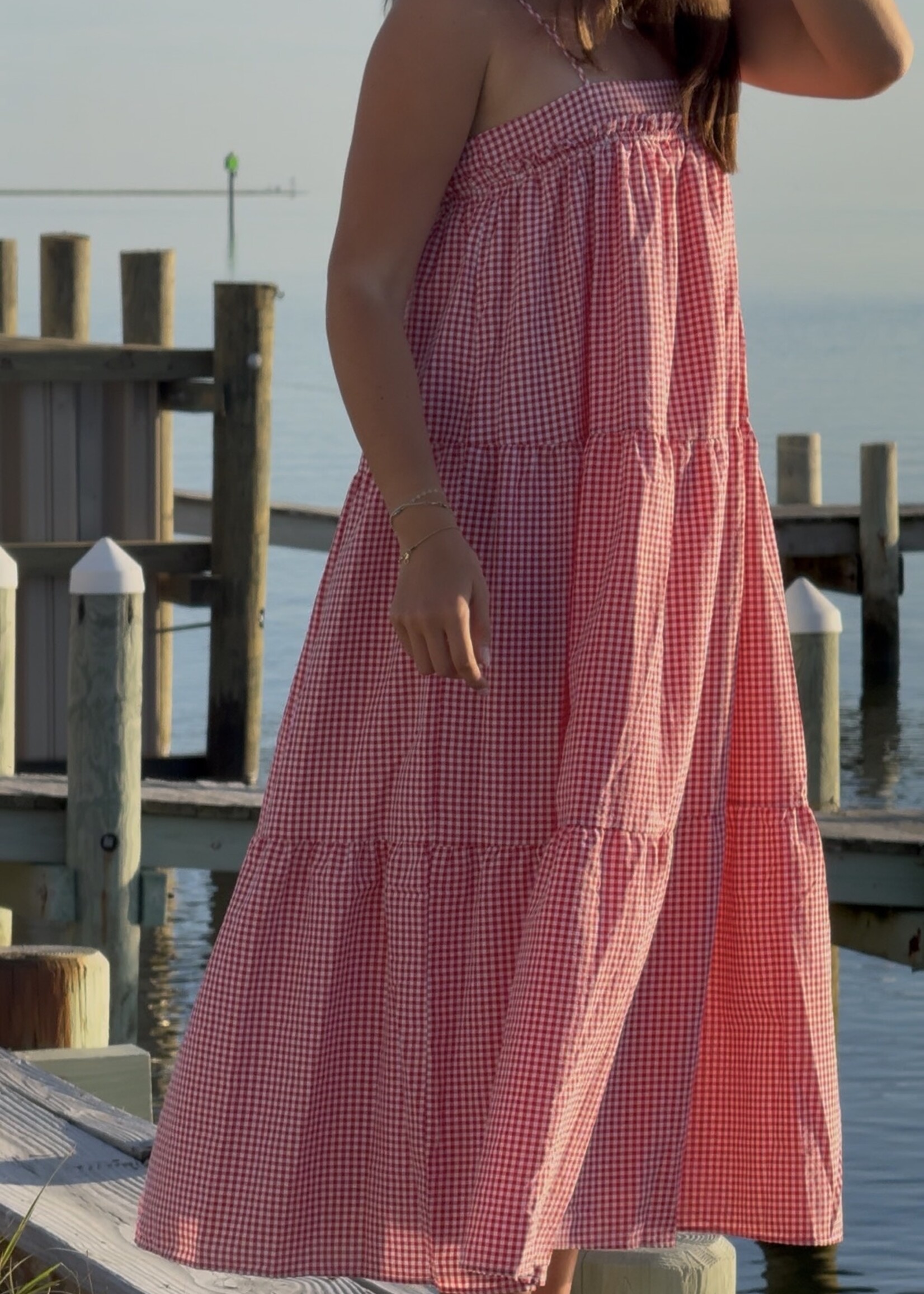 Gingham Tiered Dress
