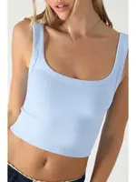 NIKIBIKI Chevron Ribbed Crop Top