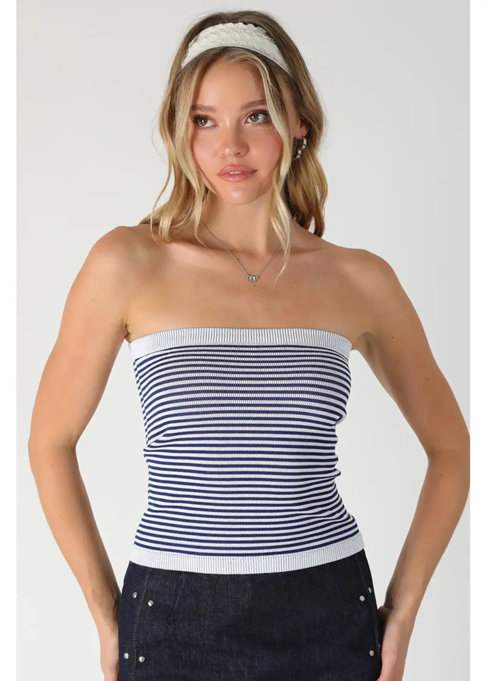 NIKIBIKI Modal Striped Tube Top