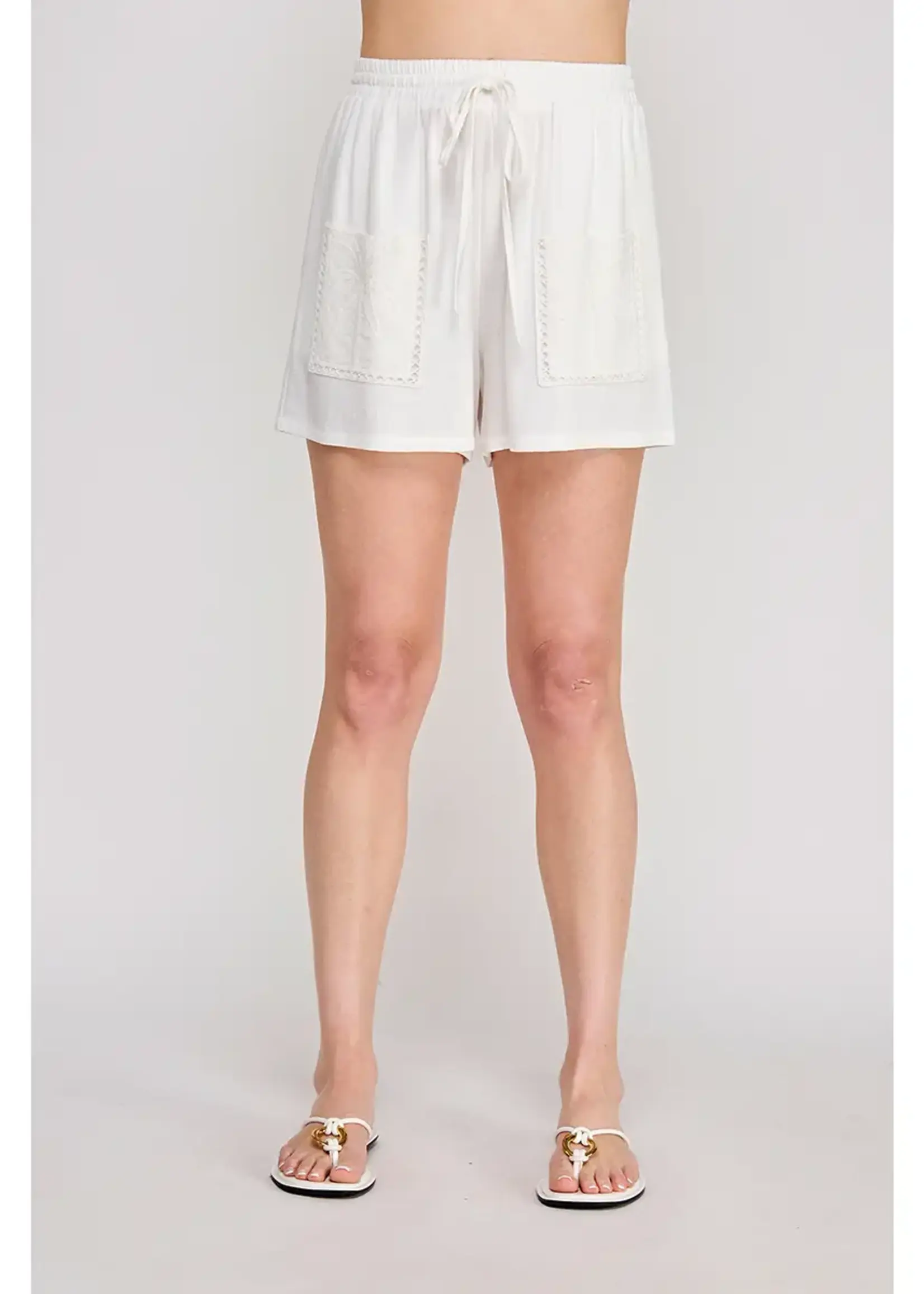 Allie Rose Front Tie Pocket Shorts