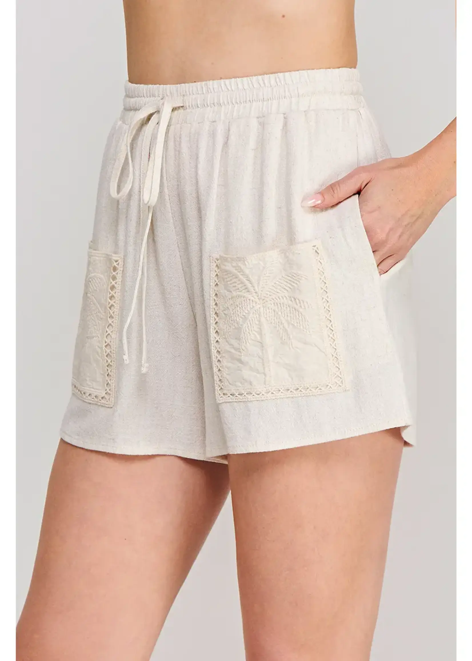 Allie Rose Front Tie Pocket Shorts