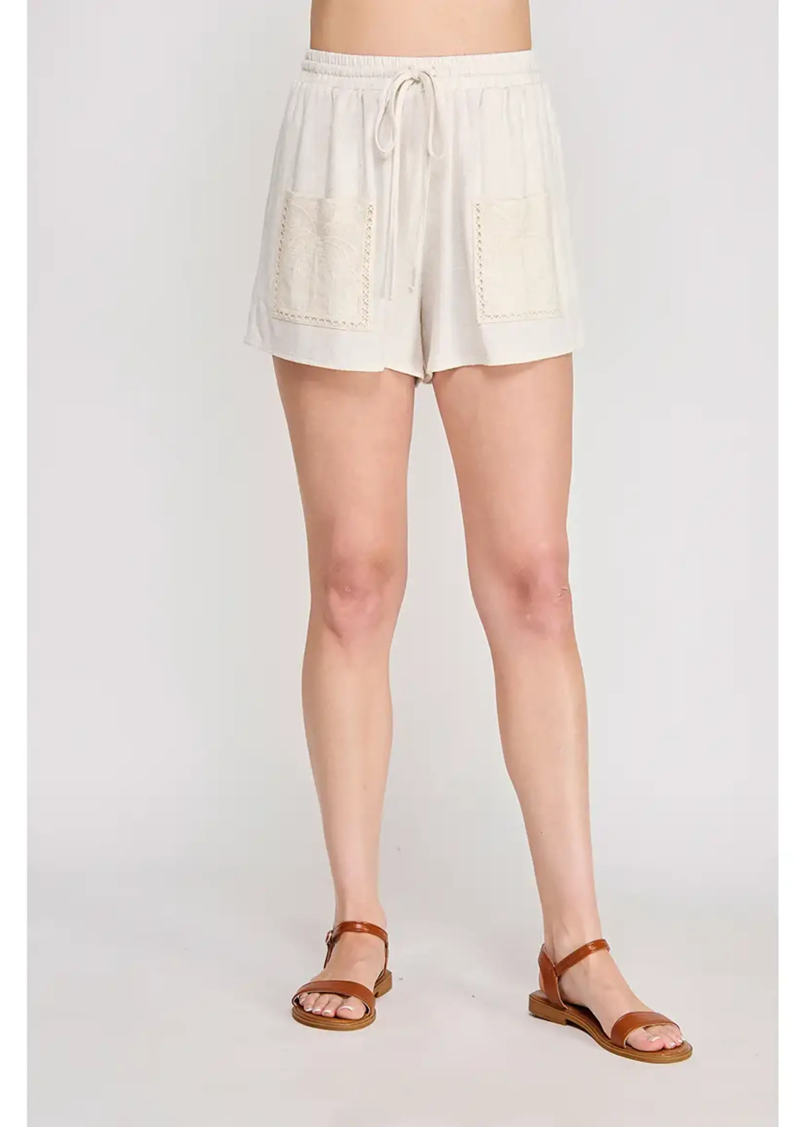 Allie Rose Front Tie Pocket Shorts