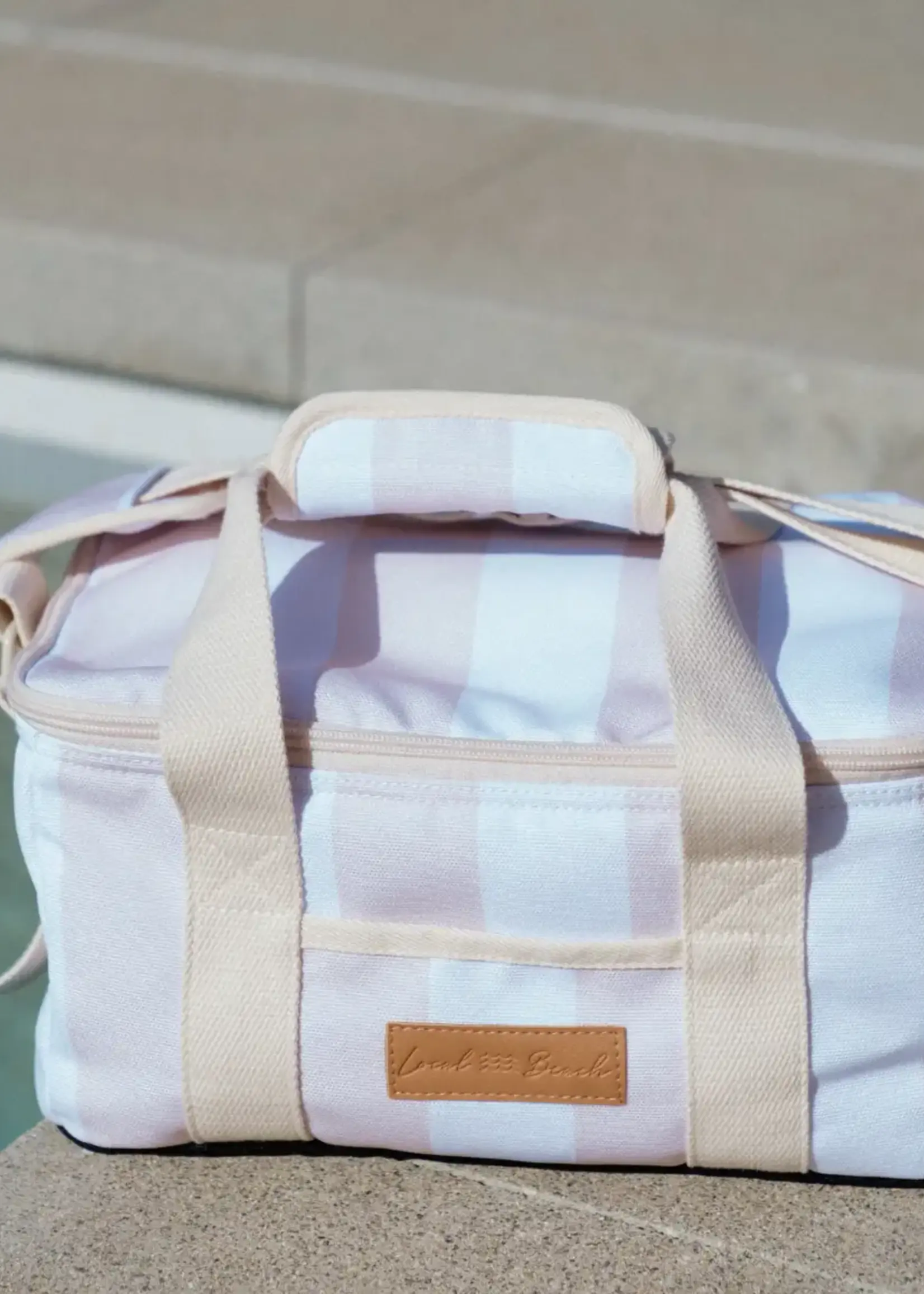 Local Beach Thick Stripe Mini Cooler