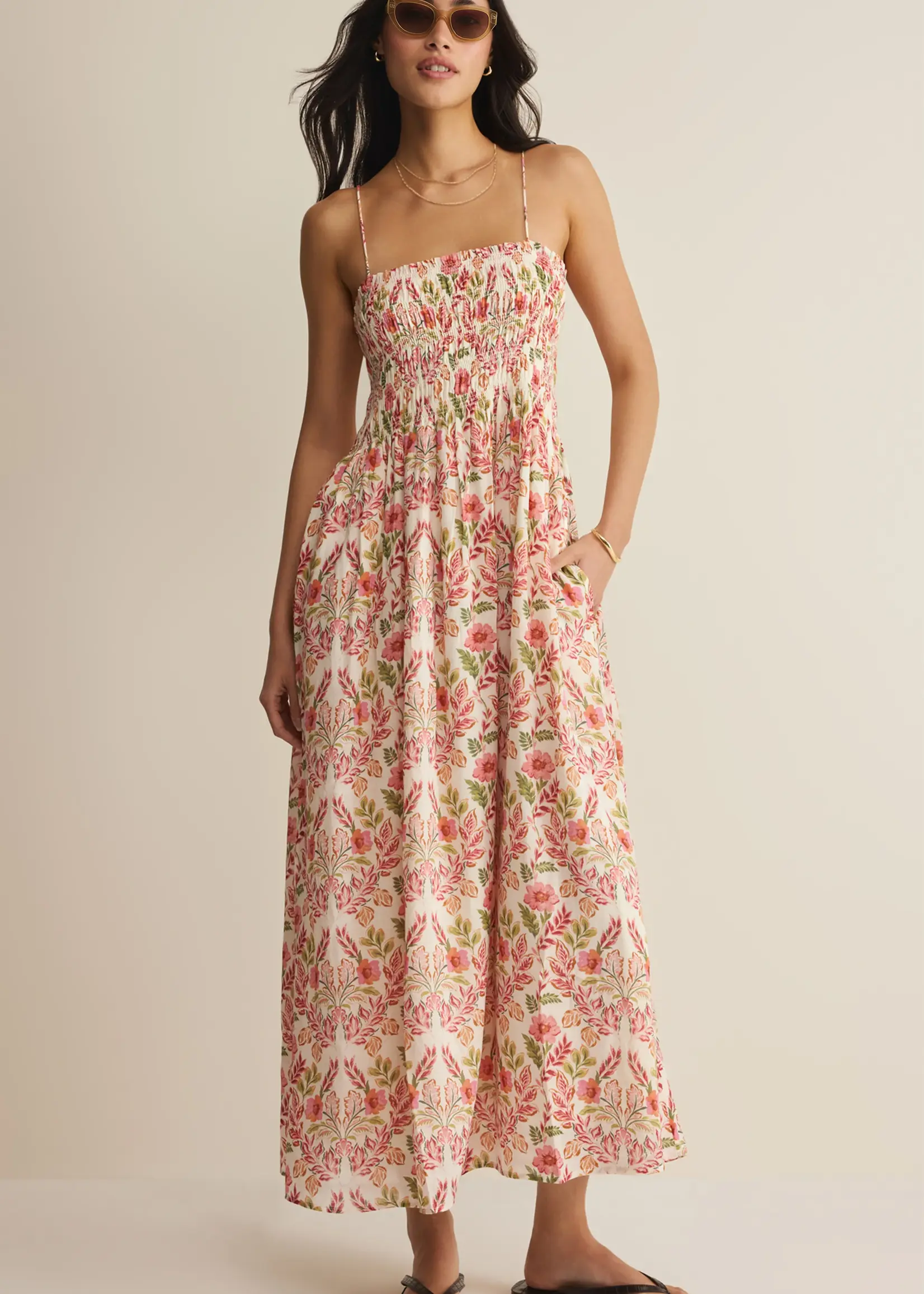 Z Supply Cornelia Ami Floral Midi Dress