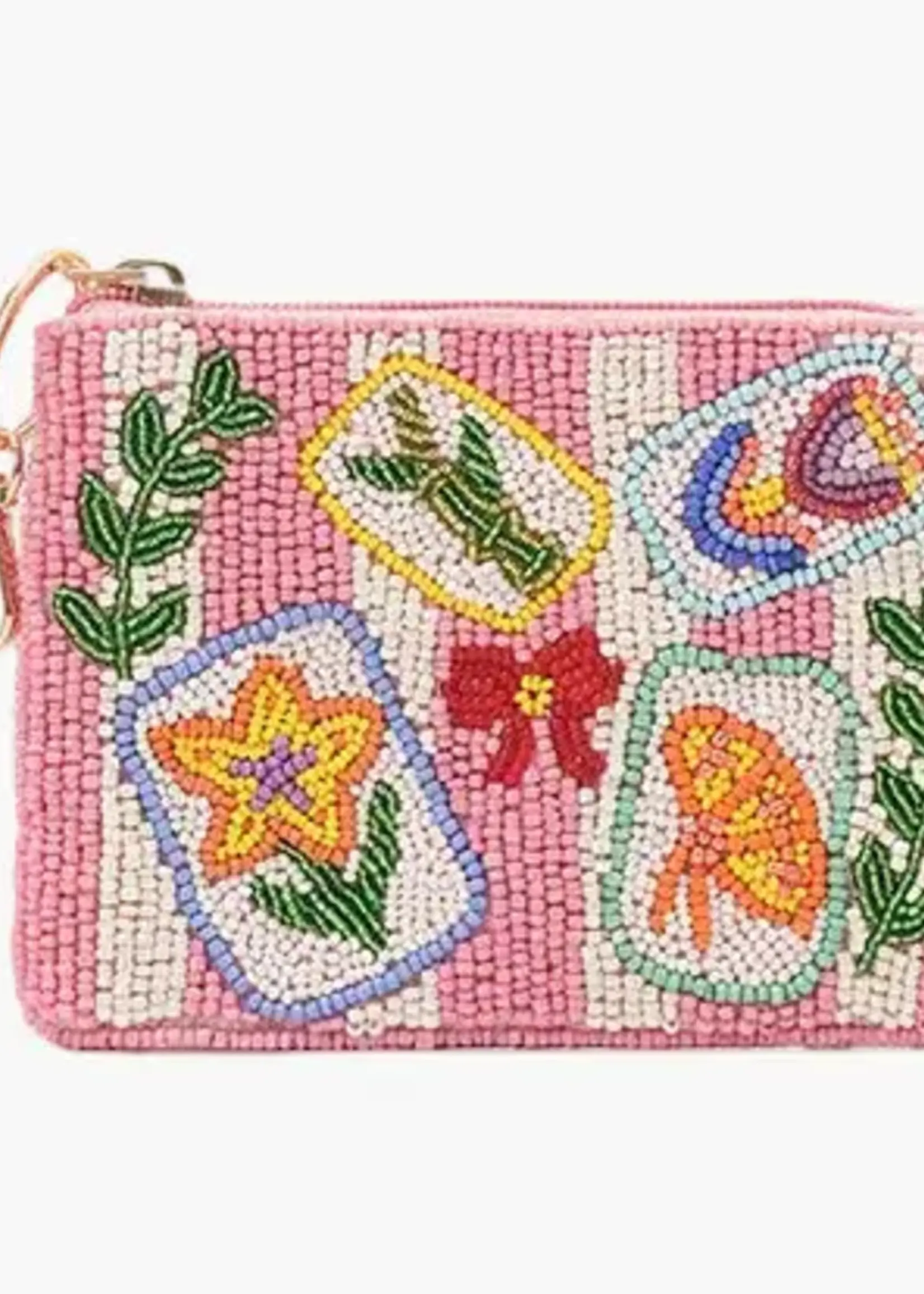 Mahjong Blooms & Bows Coin Pouch