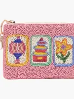 Mahjong Blooms Coin Pouch