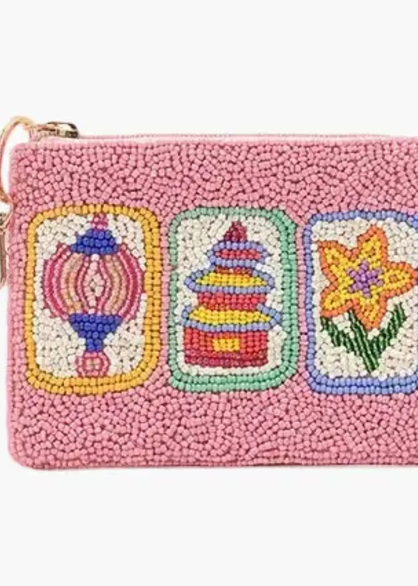 Mahjong Blooms Coin Pouch