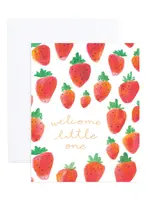 Phoebe Strawberries Baby Greeting Card