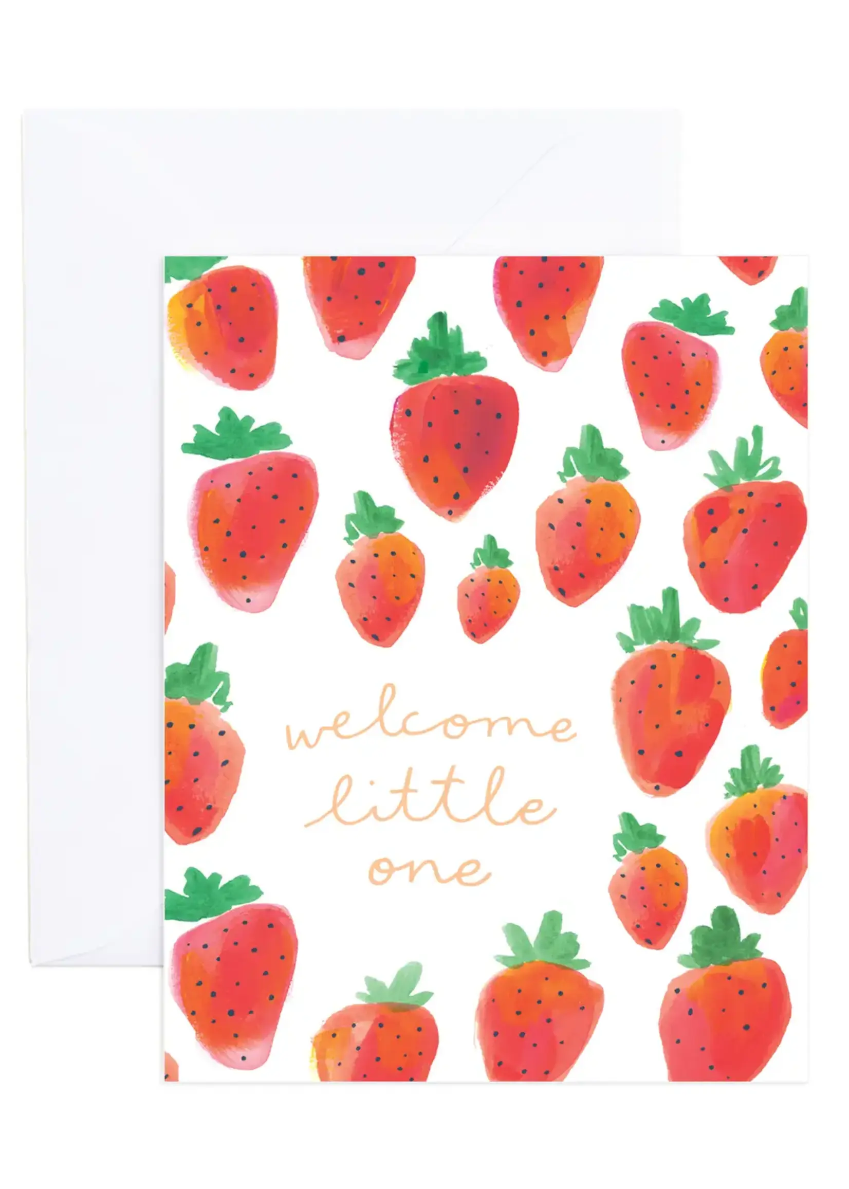 Phoebe Strawberries Baby Greeting Card