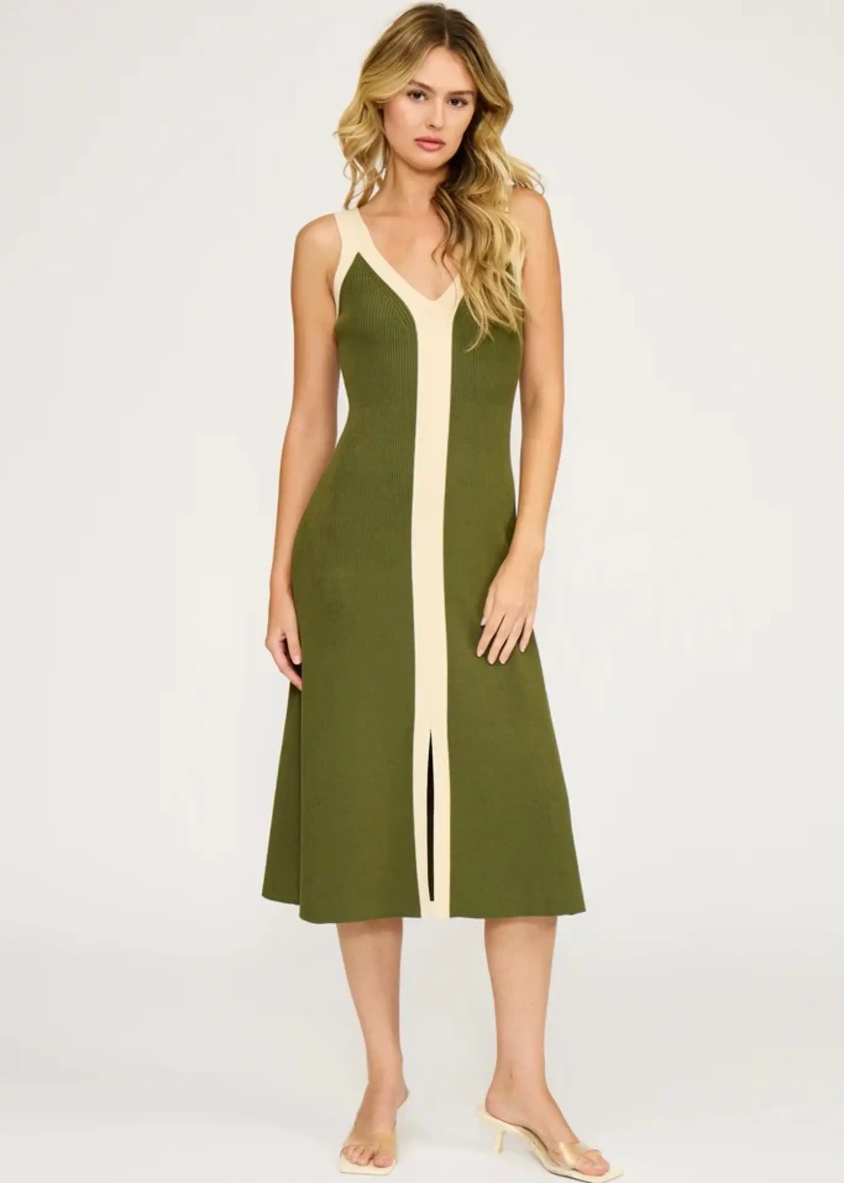 Analise Colorblock Midi Dress