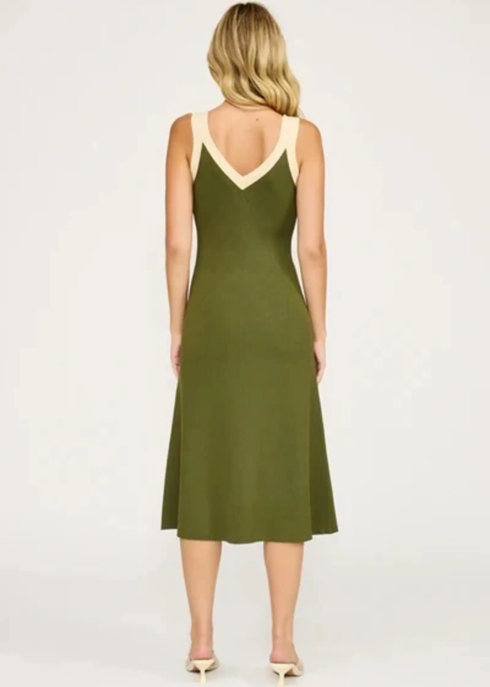 Analise Colorblock Midi Dress