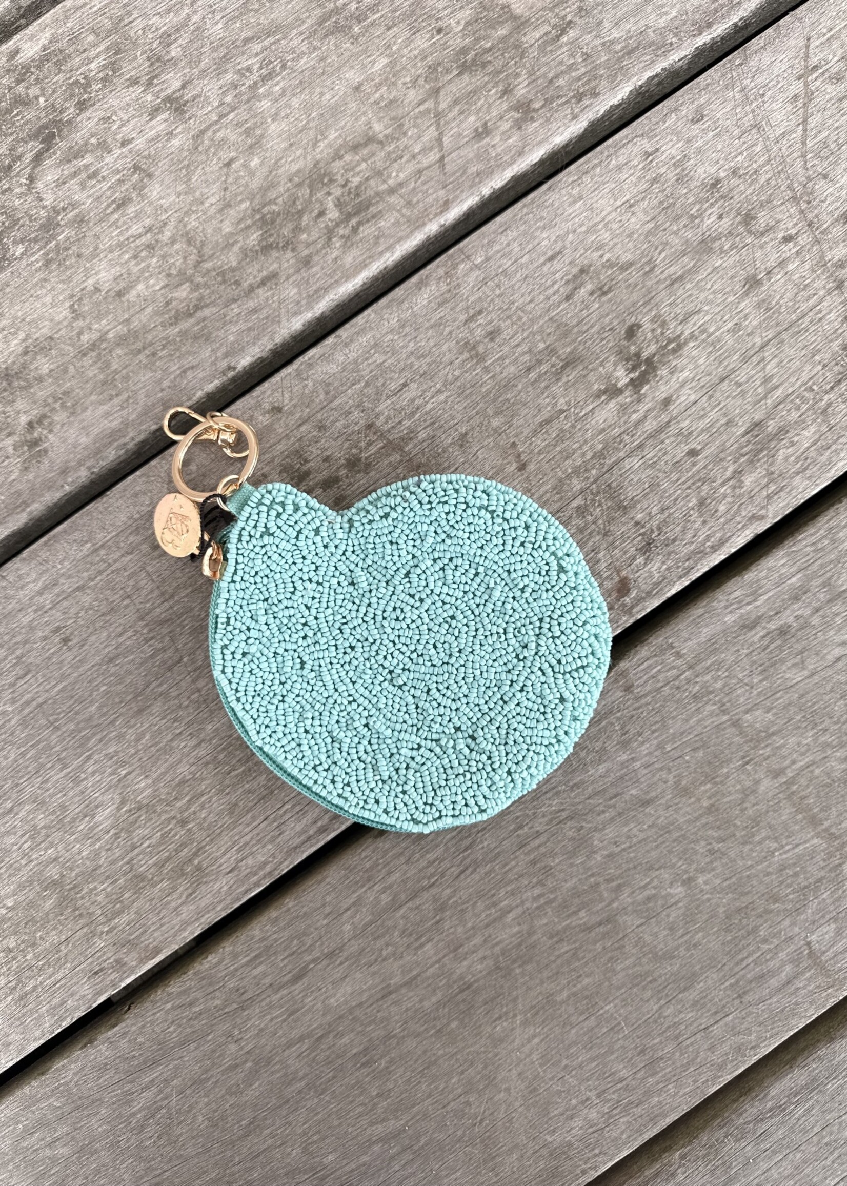 Nautilus Spiral Beaded Coin Pouch