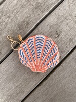 Coral Coast Shell Beaded Coin Pouch