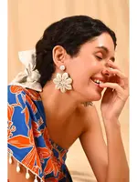 Floral Shells Beaded Earrings
