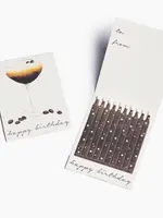 Espresso Martini Happy Birthday Match Card® | Candle Matches
