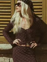 Z Supply Amara Polka Dot Mesh Top