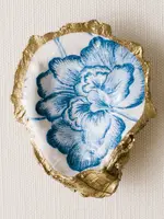 Grit & Grace Decoupage Oyster Jewelry Dish: Peony Bloom XL