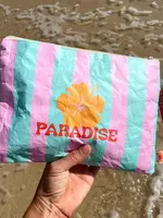 Paradise Beach Pouch 12" | Water-Resistant Beach Zip Pouch