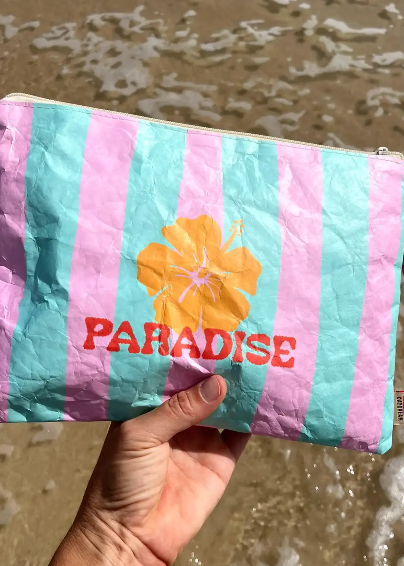 Paradise Beach Pouch 12" | Water-Resistant Beach Zip Pouch