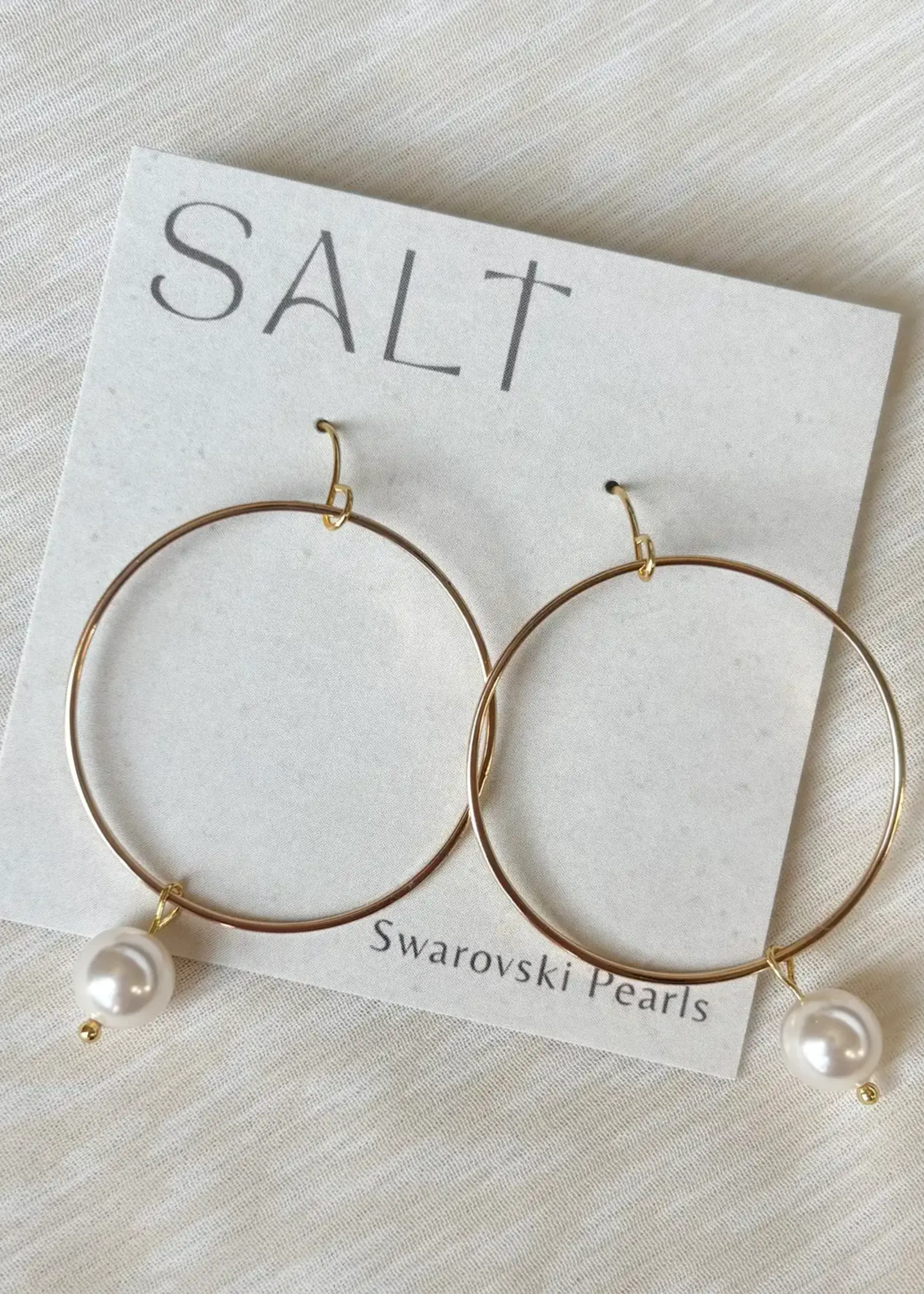 On My Way! Pearl Hoop Earrings | Swarovski Pearl Earrings