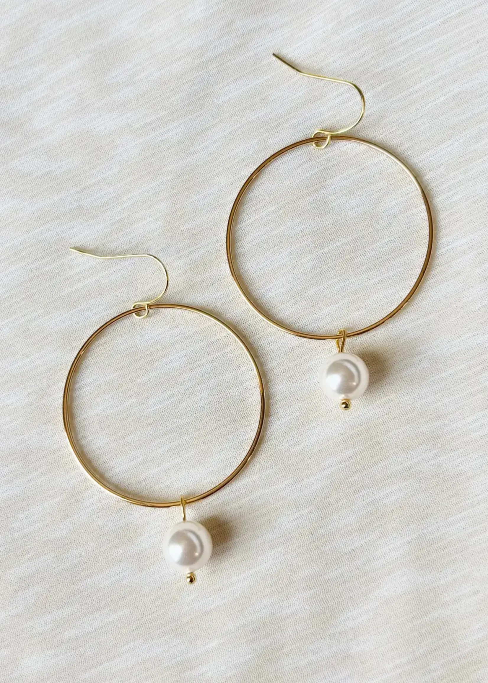 On My Way! Pearl Hoop Earrings | Swarovski Pearl Earrings