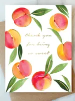 Sweet Peaches Thank You Greeting Card | Thank You Card