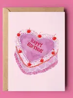 I Heart Birthdays Cake Greeting Card