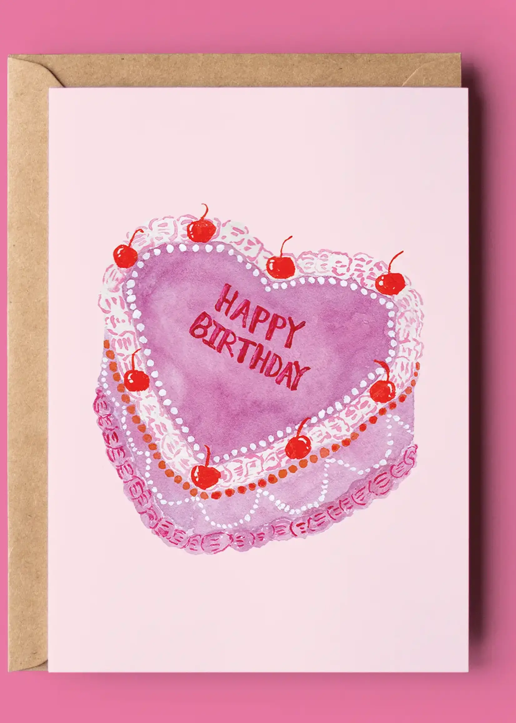 I Heart Birthdays Cake Greeting Card