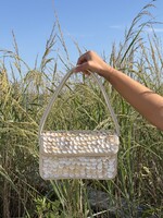 Rainbow Shell Beaded Shoulder Bag
