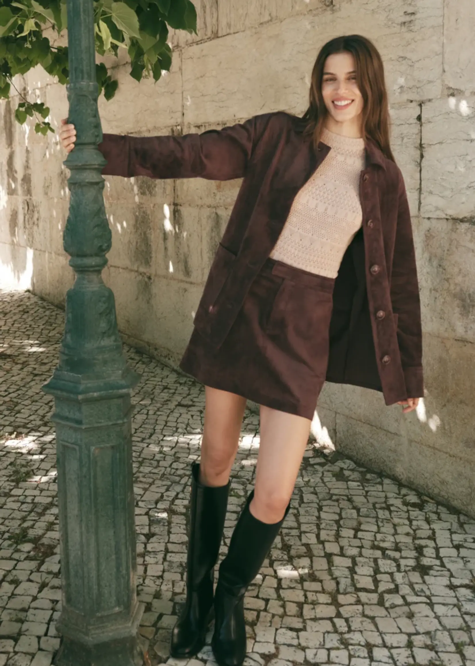 Z Supply Perri Suede Mini Skirt
