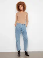 Charlie B Barrel Leg Denim Pants